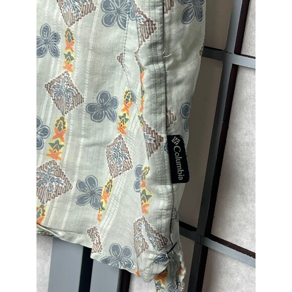 Columbia Mens Shirt  Button up geometric Print  Blue Vertex Short Sleeve XL - Picture 5 of 8